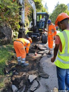 Découpage de l'enrobé