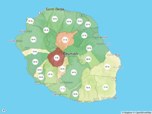 Carte du déploiement par commune à fin 2021